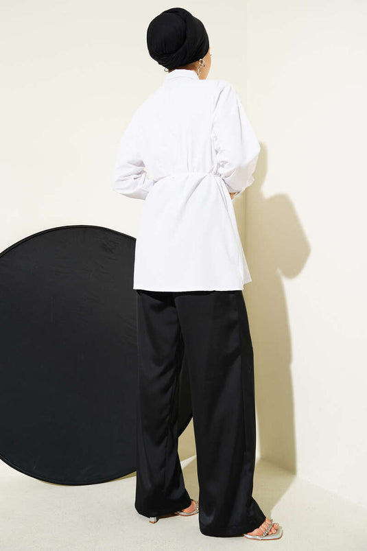 تونك ميني ستون كيب أبيض