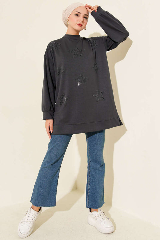 Mini Star Stone Tunic Smoke