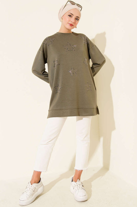 Mini Star Stone Tunic Khaki