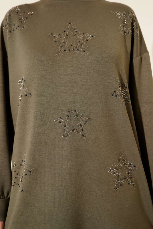 Mini Star Stone Tunic Khaki