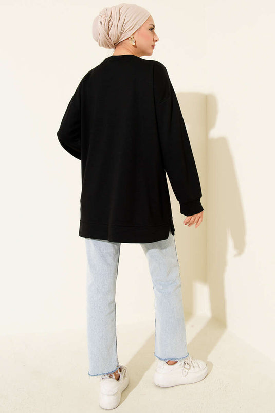 Mini Star Stone Tunic Black