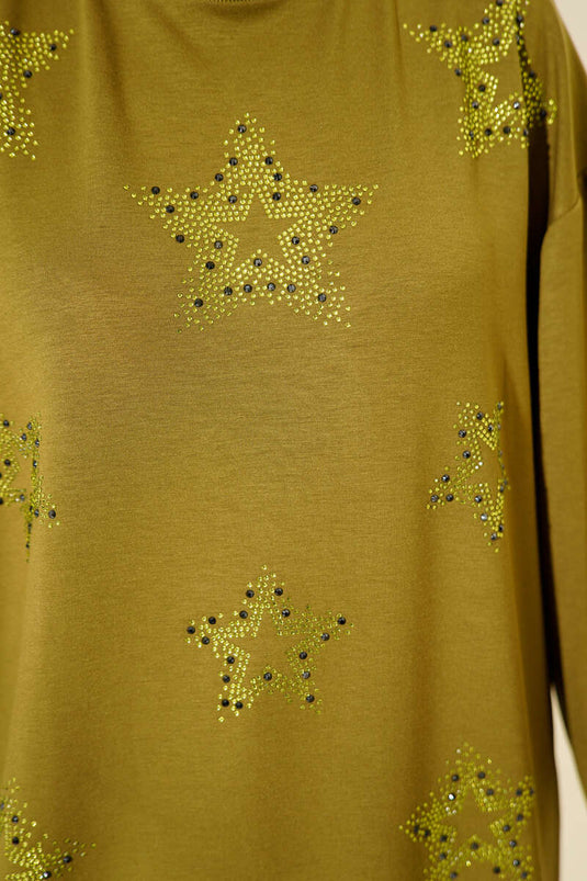 Mini Star Stone Tunic Oil Green