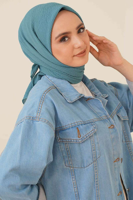 Mio Caz Eşarp Petrol Yeşili