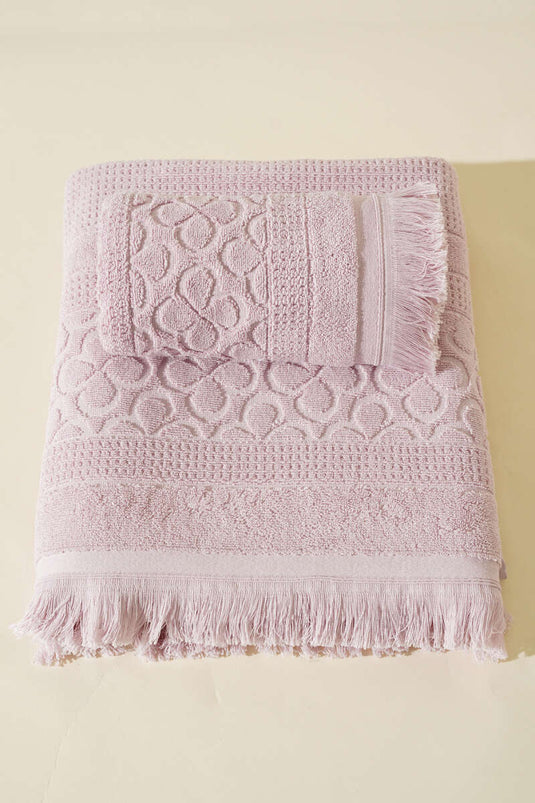 Egyptian Bath Towel Set of 2 Powder