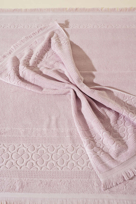 Egyptian Bath Towel Set of 2 Powder