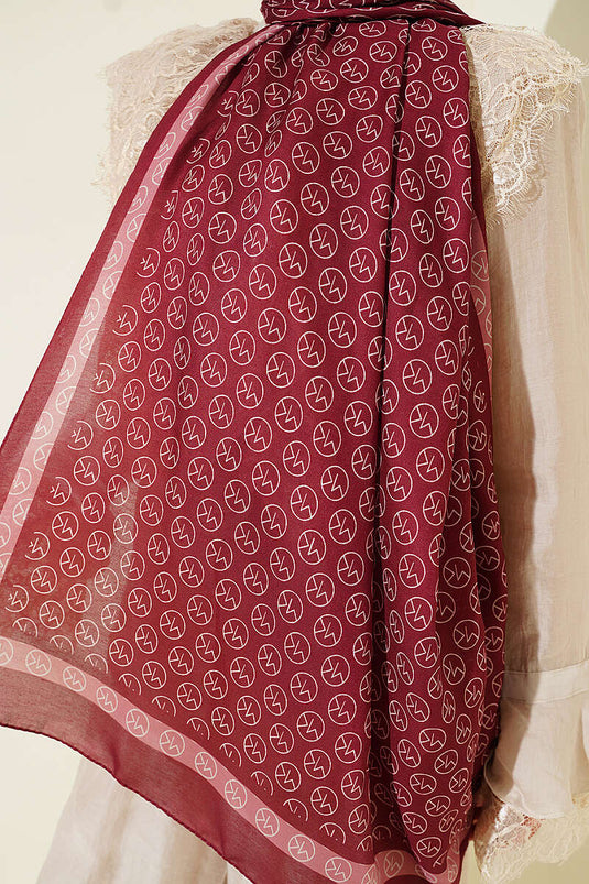 MK Gemustertes Liva Modal Burgund