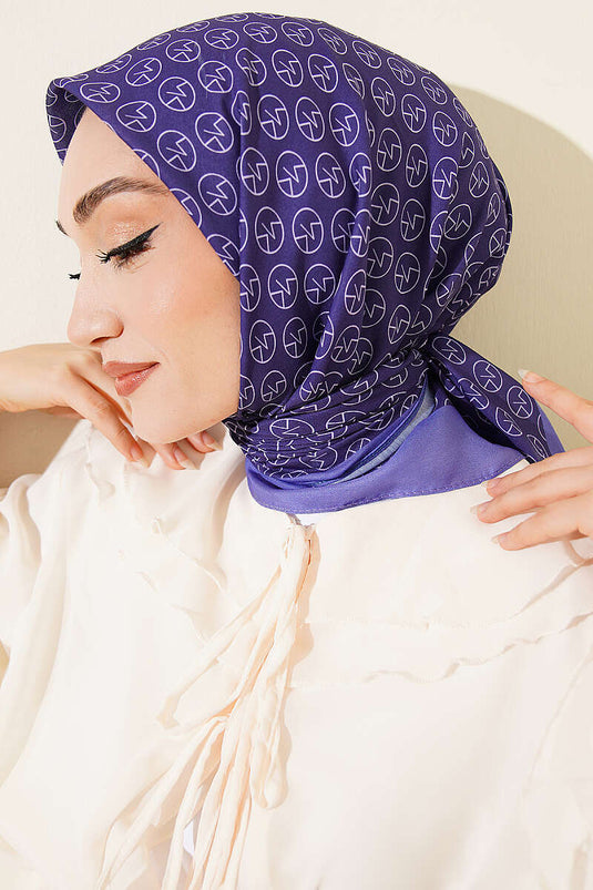 Foulard doux à motif MK lilas