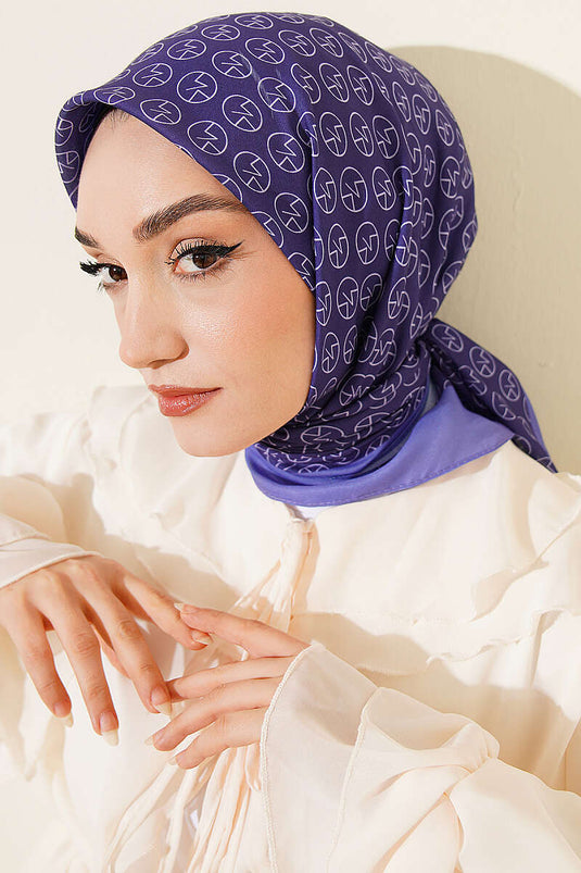 Foulard doux à motif MK lilas