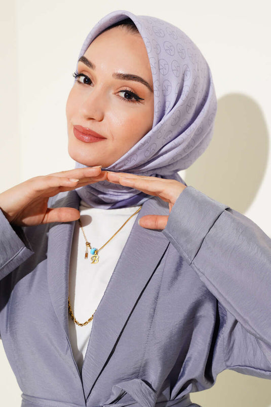 MK Desen Soft Eşarp Menekşe