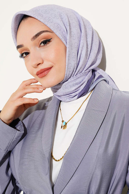 MK Desen Soft Eşarp Menekşe