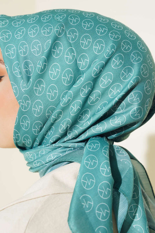 MK نمط وشاح ناعم النعناع الأخضر