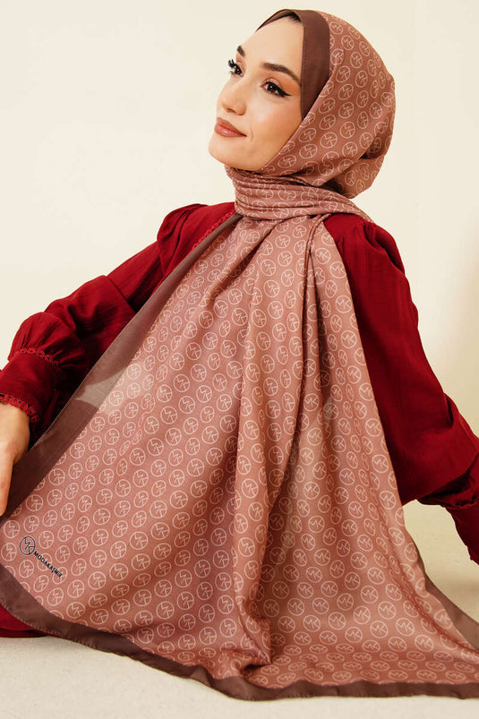 MK Muster Weicher Schal Kamel