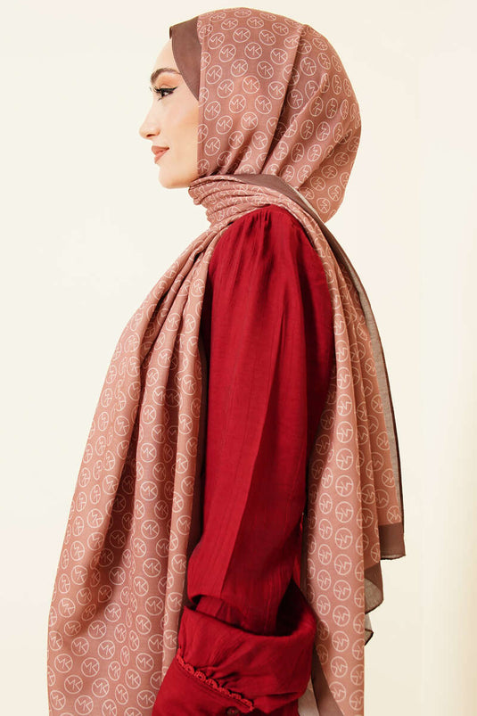 MK Muster Weicher Schal Kamel