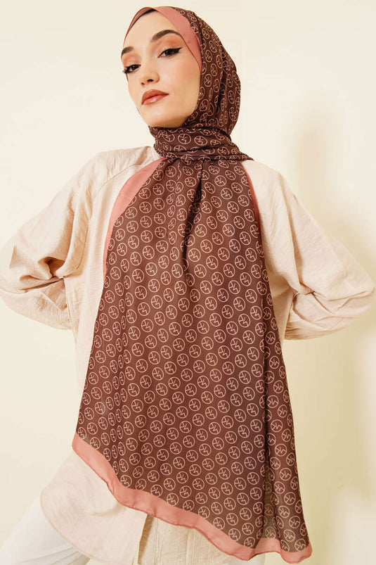 MK Muster Weicher Schal Braun