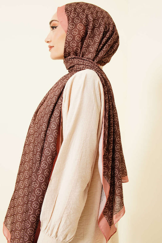 MK Muster Weicher Schal Braun