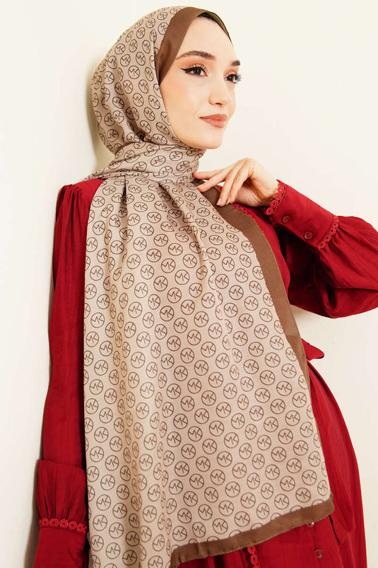 MK Muster Weicher Schal Henna-Grün