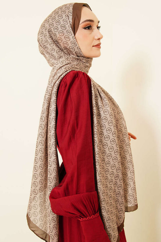 MK Muster Weicher Schal Henna-Grün