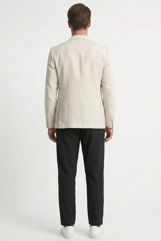 Pantalon ample pour homme en modal à rayures noir