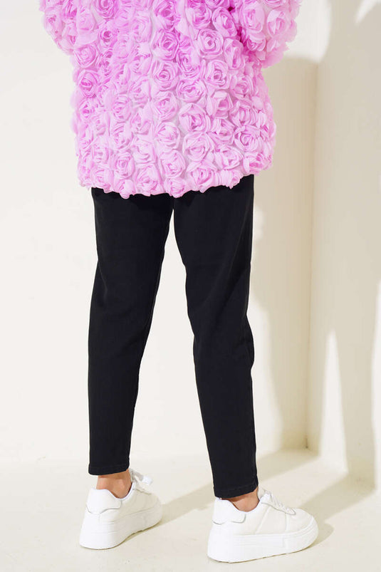 Mom Friend Straight Leg Jeans Black