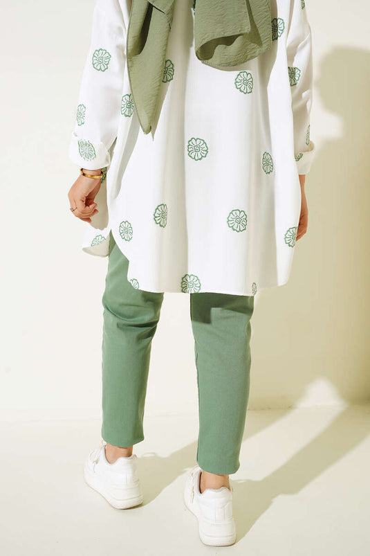 Mom Jean Broek Mintgroen