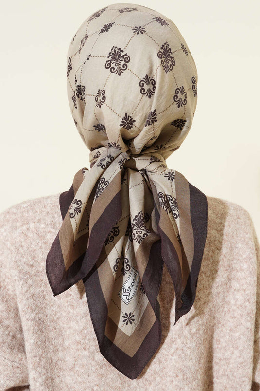 Patterned Modal Scarf, Dark Green