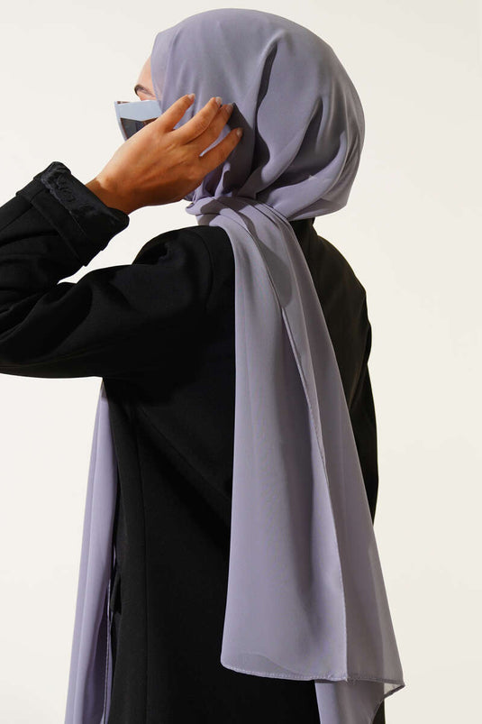 Multi Chiffon Scarf Zaraf Series Slate Grey