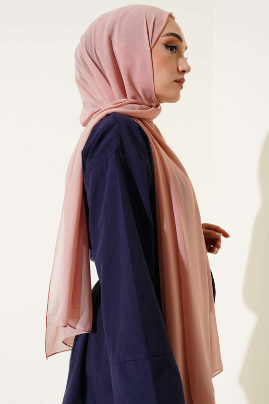 Multi Şifon Şal Zaraf Serisi Pudra