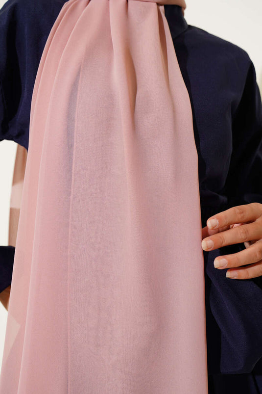 Multi Şifon Şal Zaraf Serisi Pudra