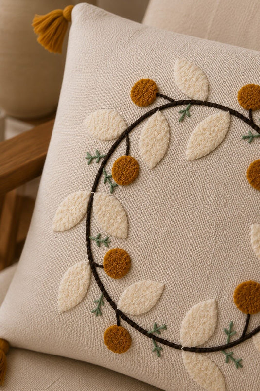Coussin brodé - Housse de coussin -129