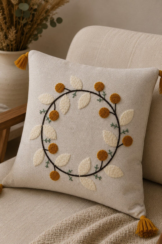 Coussin brodé - Housse de coussin -129