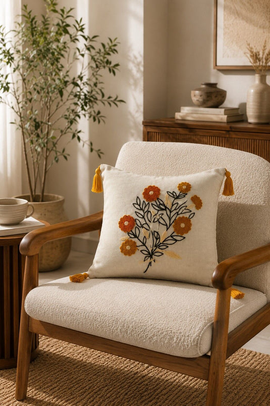 Coussin brodé - Housse de coussin -131