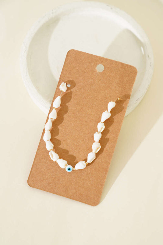 Nazar Boncuklu Halhal Beyaz