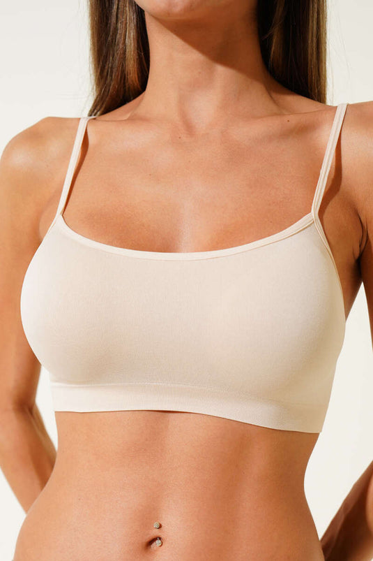 NBB Dikişsiz İnce Askılı Büstiyer Ten