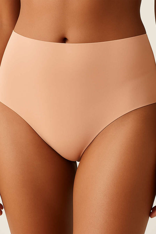 Lot de 3 culottes taille haute découpées au laser NBB, couleur bordeaux cappuccino