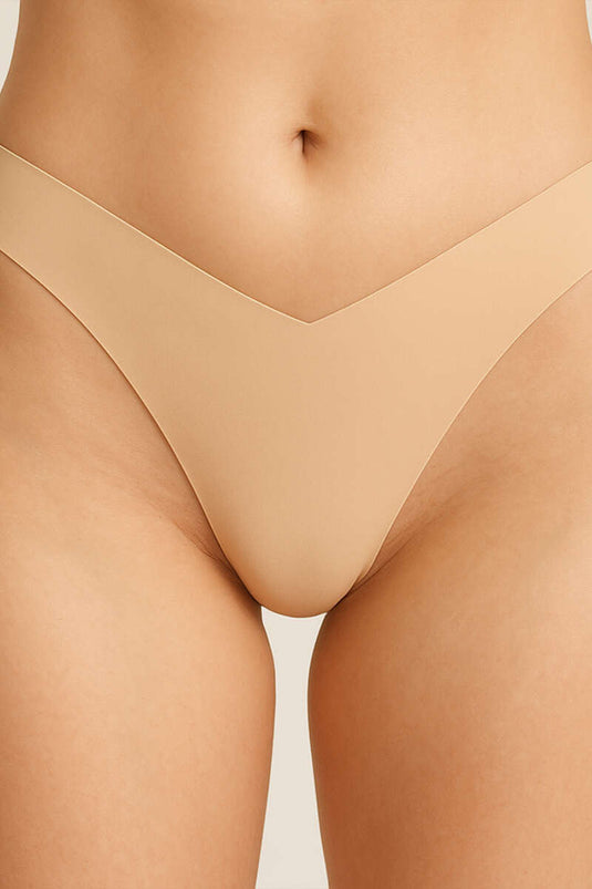 NBB 3'lü Lazer V Kesim Külot Ten Bordo Cappucino