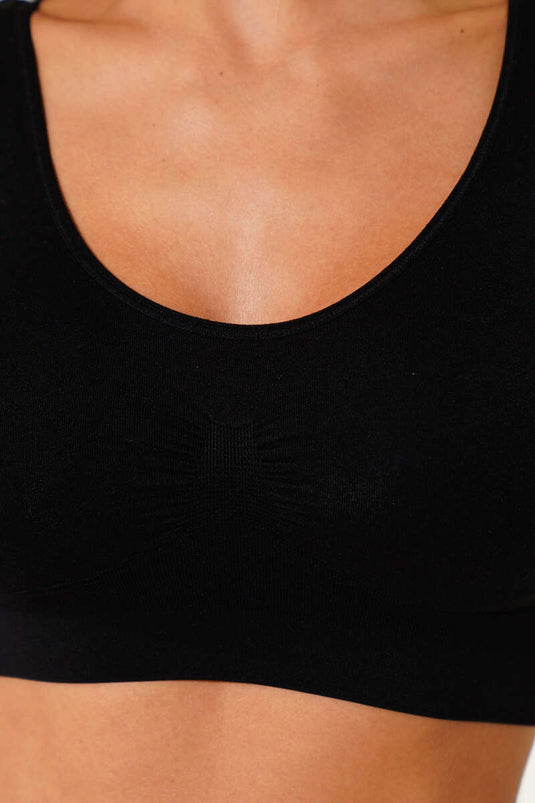 NBB Cup'lı Toparlayıcı Sporcu Sütyen Siyah