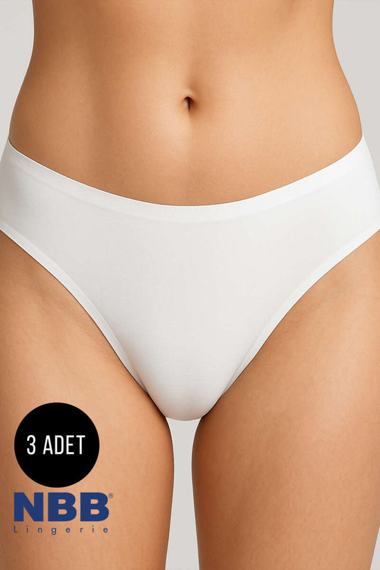 Lot de 3 culottes sans coutures NBB, noir et blanc, peau.