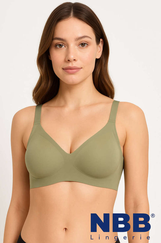 NBB Laser Cut Bra Green