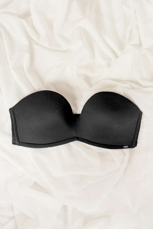 NBB Strapless Padded Non-wired Bra Black
