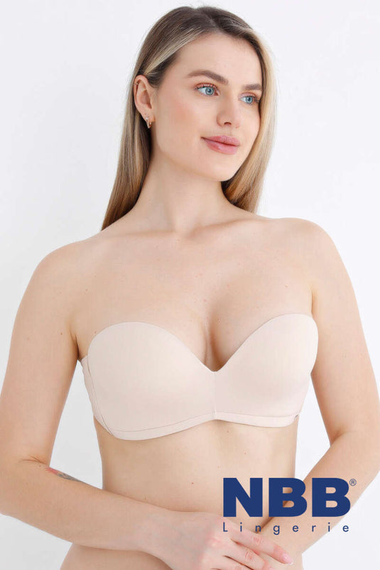Soutien-gorge sans bretelles rembourré et sans armatures NBB Dix