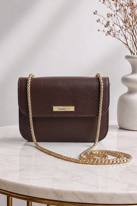 Neue Stil Armierte Damenhandtasche In Bitter Kaffee