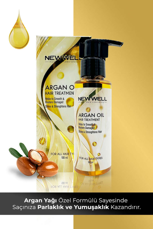 Huile d'argan nourrissante pour cheveux New Well