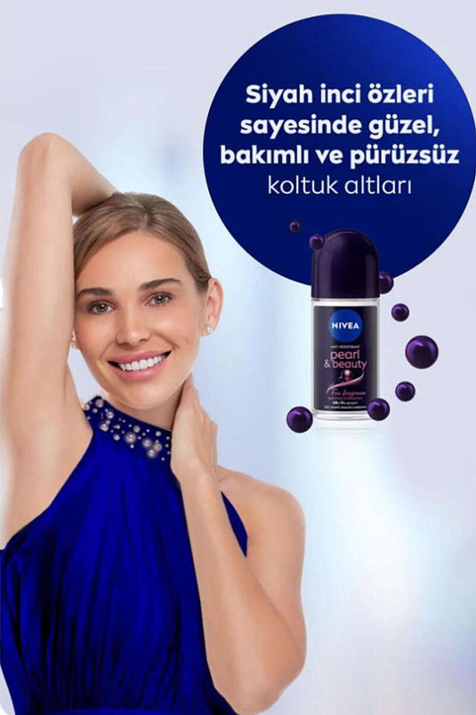 نيفيا عطر ناعم مزيل عرق رول أون للنساء بخلاصة اللؤلؤ 72 ساعة 50 مل