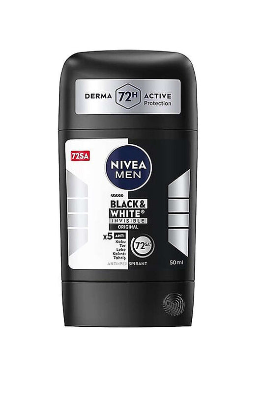 Nivea Men Black White Deodorante Stick Uomo 72 Ore 50 Ml