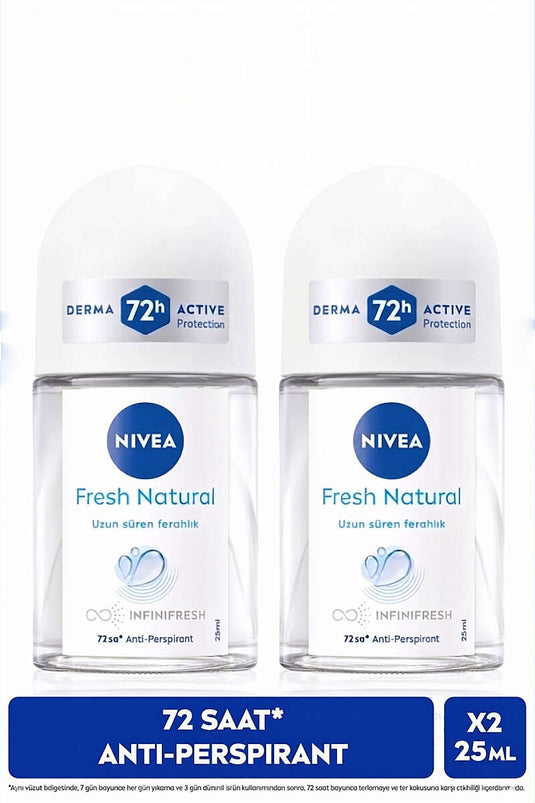 Nivea Roll-On 25ML+25ML Vorteilspaket Fresh Natural