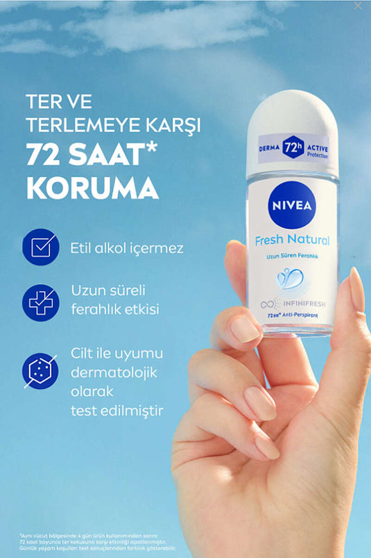 Nivea Roll-On 25ML+25ML Vorteilspaket Fresh Natural