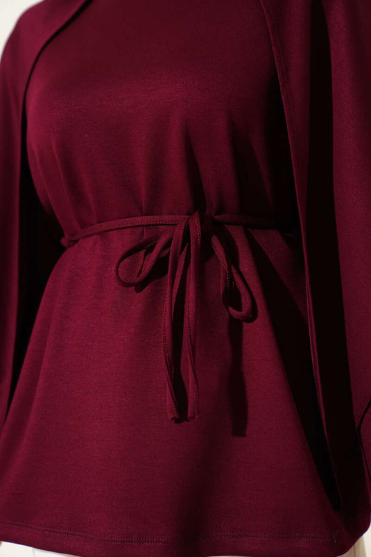 Tunique Loyşa à Épaulettes Bordeaux