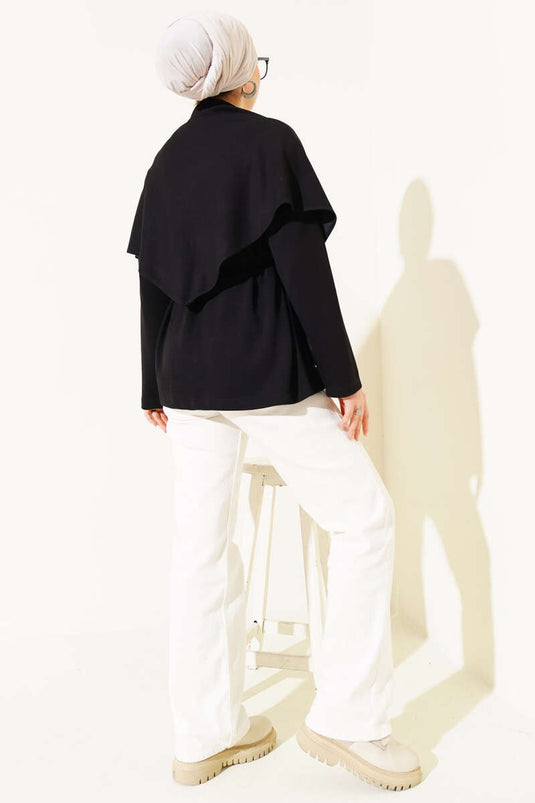 Tunica con scialle spalla Loyşa Nero