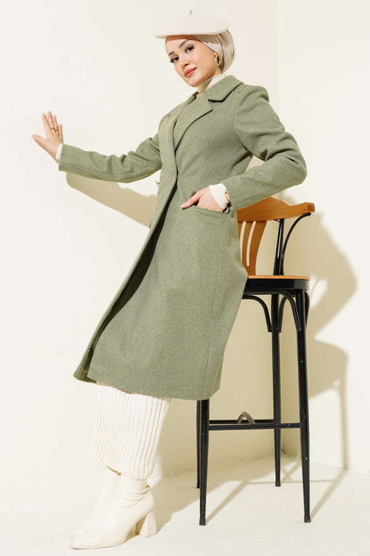 Manteau d'épaule Stoned Çağla Vert