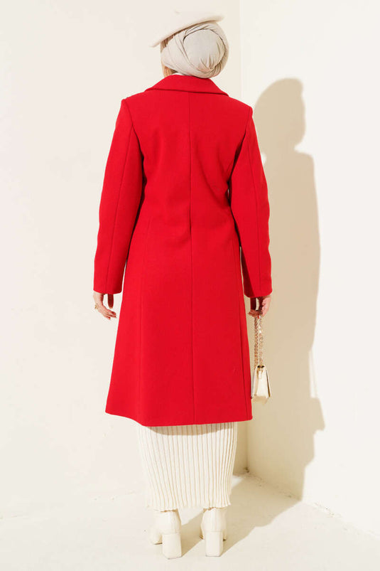Manteau Épaule Stoned Rouge